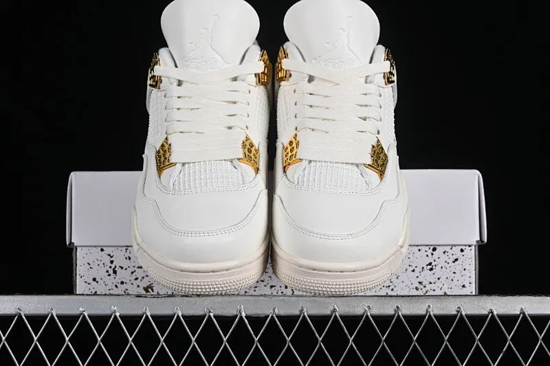 All categories Air Jordan Jordan series basketball shoes Air Jordan 4 C version Air Jordan 4 Retro "Metallic Gold" AJ4 Joe 4 meters white gold AQ9129-170